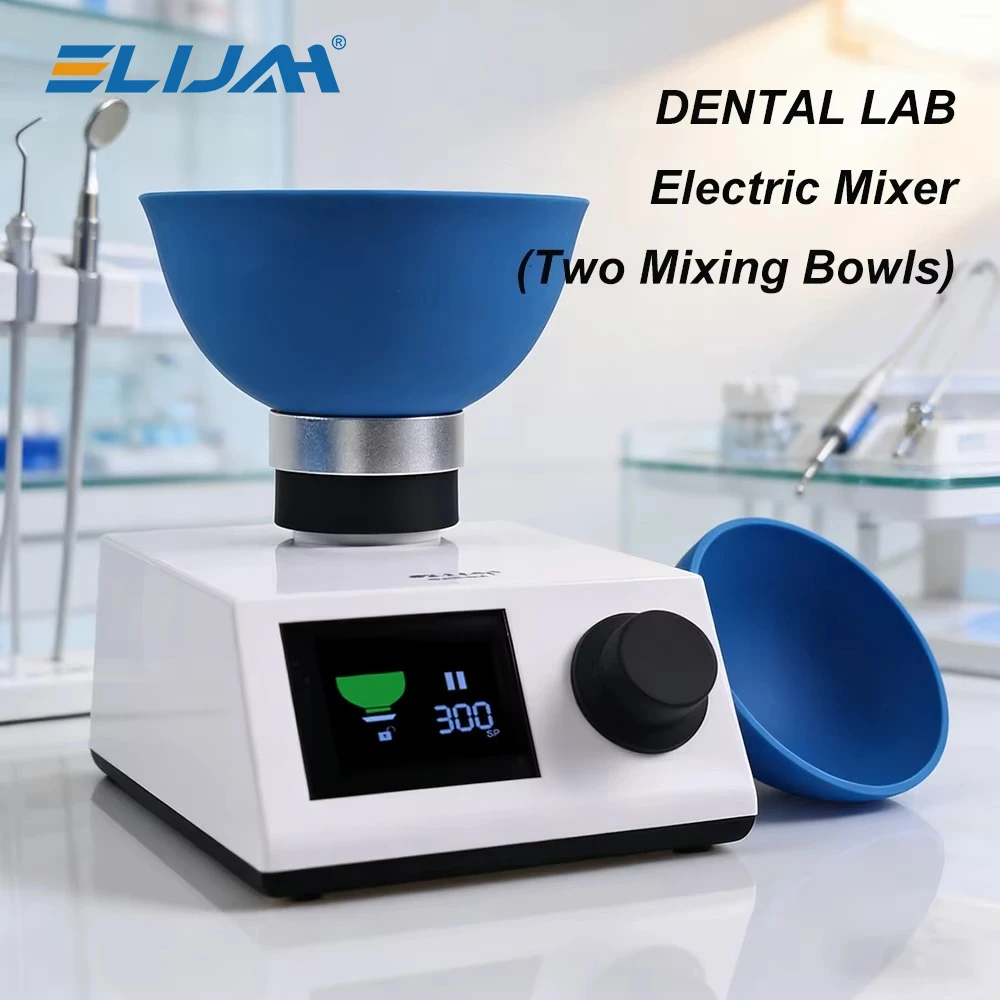 Dental Impression Materials Mixer Dental Alginate Gypsum Materials Blender Dentistry Lab Euipments with Two Mixing Bowls