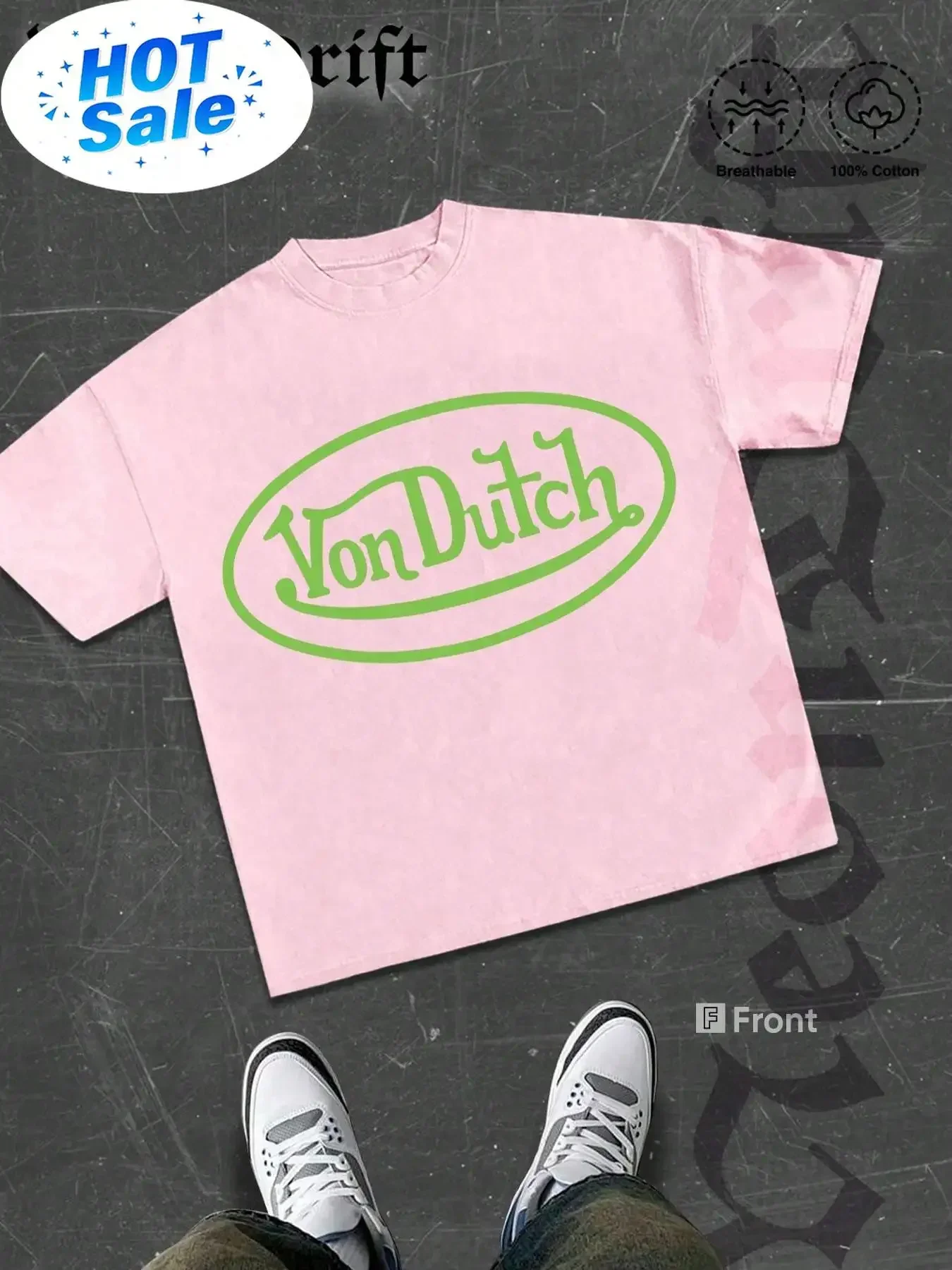 NeonDrift  Double-Sided Printing  Men's T-Shirt Men's Short-Sleeve T-Shirt100% Cotton Fabric Soft & Skin-Friendly Unisex Style G