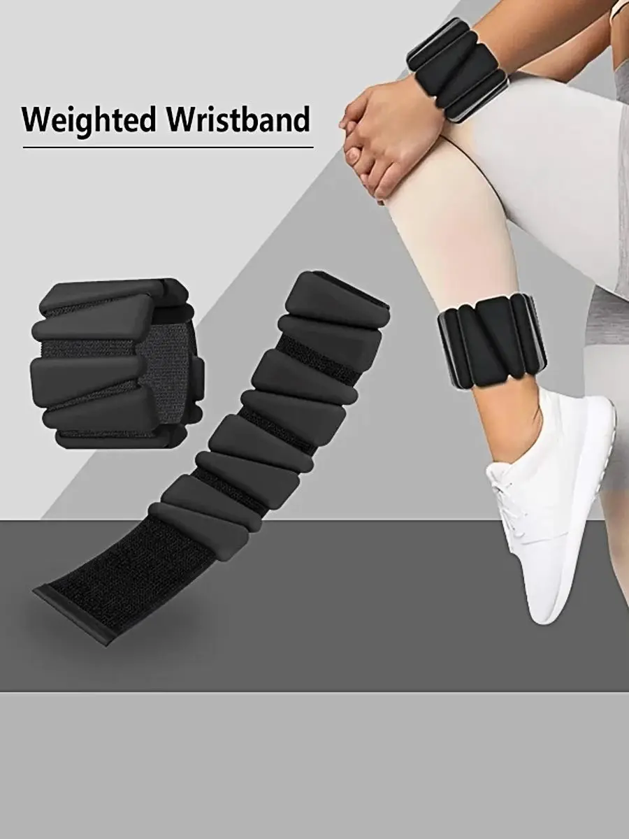 033-2lbs Wrist Weights Yoga Fitness Exercise Triangle Silicone Adjustable Ankle Wrist Protector Weight Bracele Jogging Wristband