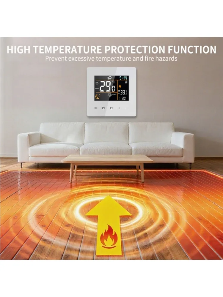 AC90~240V K9 LCD 3A/16A/25A Inteligentny termostat WiFi z aplikacją Tuya do zdalnego sterowania ogrzewaniem podłogowym elektrycznym/wodnym/kociołami gazowymi — 2