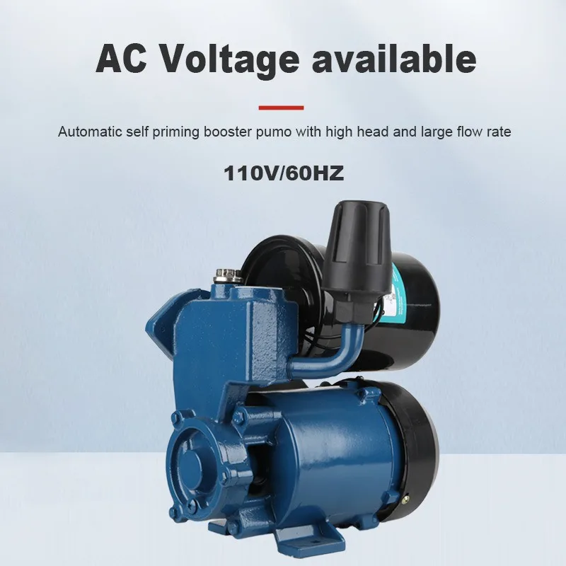 AC intelligent self-priming booster pump high lift and large flow copper coil 370w/220v/110v/127v can be used for home use