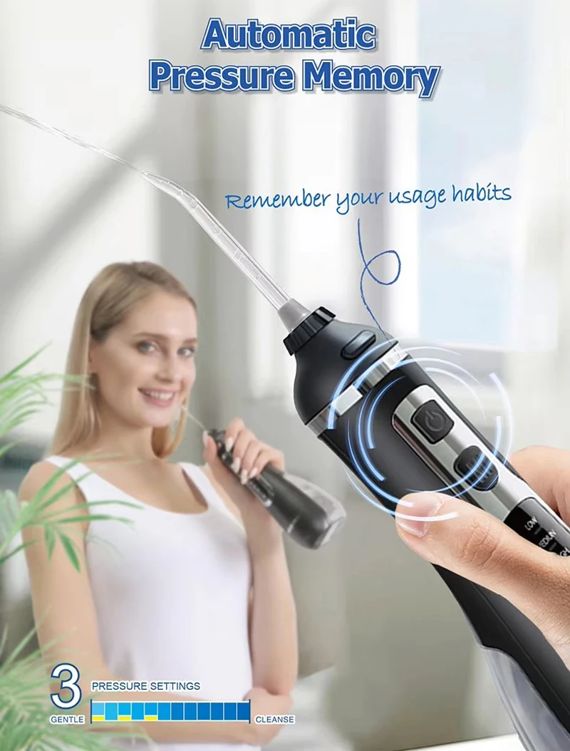 Portable  USB Rechargeable Oral Irrigator Dental Water Jet Flosser Teeth Cleaning Waterproof Floss Teeth Cleaner For Oral Care