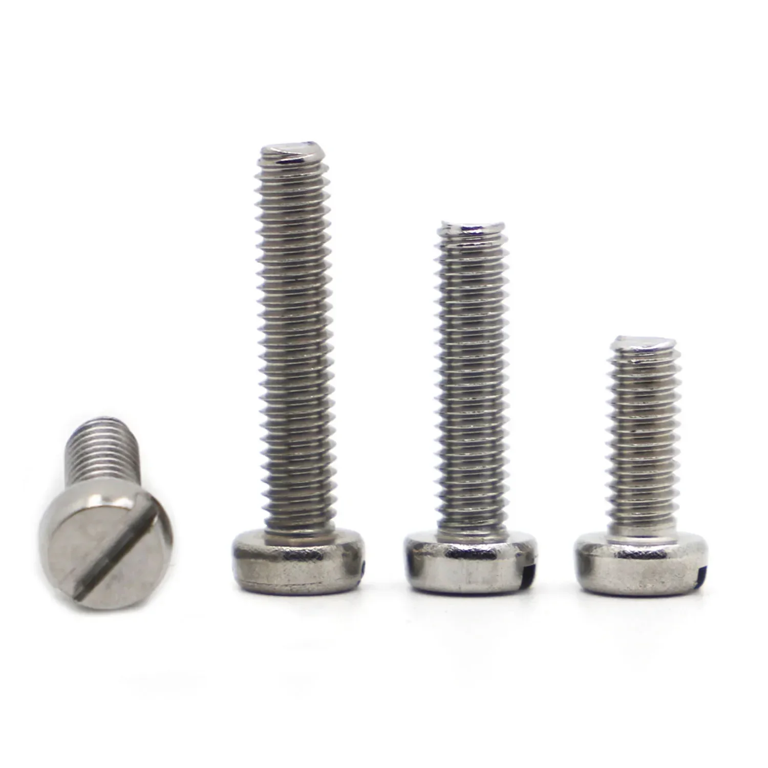 10/20/50pcs M1.6 M2 M2.5 M3 M4 M5 GB65 A2-70 Stainless Steel Slotted Cap Head Slot Column Round Cheese Head Screw Bolt