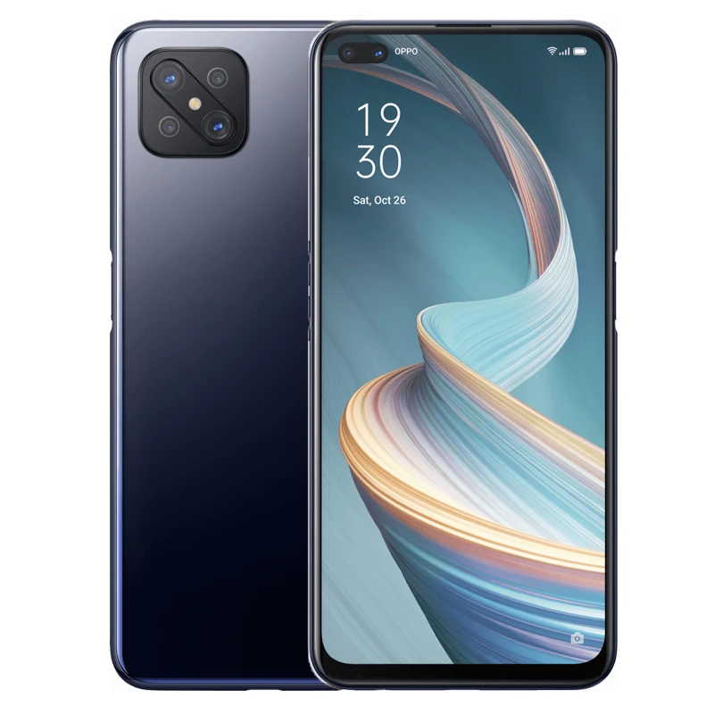 OPPO-teléfono inteligente Reno4 Z 5G, dispositivo con firmware Global, frecuencia de actualización de 120Hz, 4GB + 128GB, batería de 6,57 pulgadas, 4000mAh, cámara principal de 48MP + 16MP