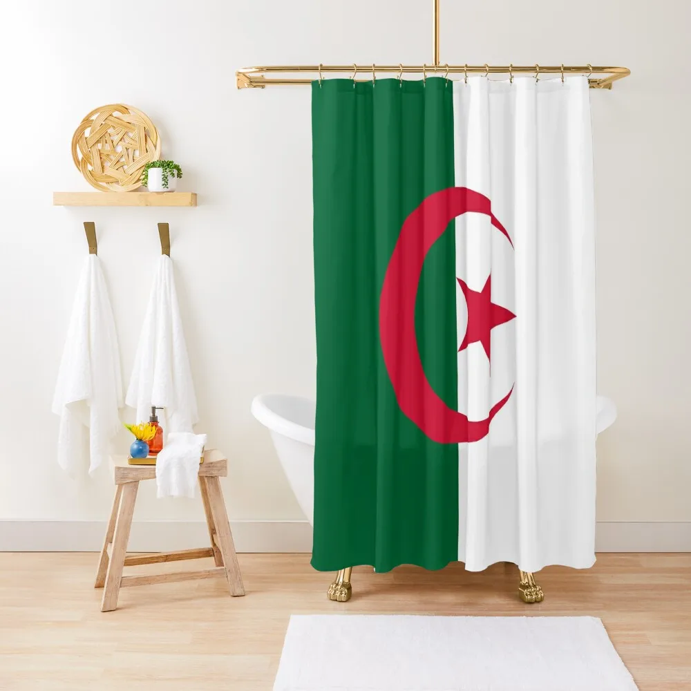 

Flag of Algeria Shower Curtain Luxury Bathroom Shower Waterproof Fabric Bathroom For Bathroom Shower Luxury Curtain