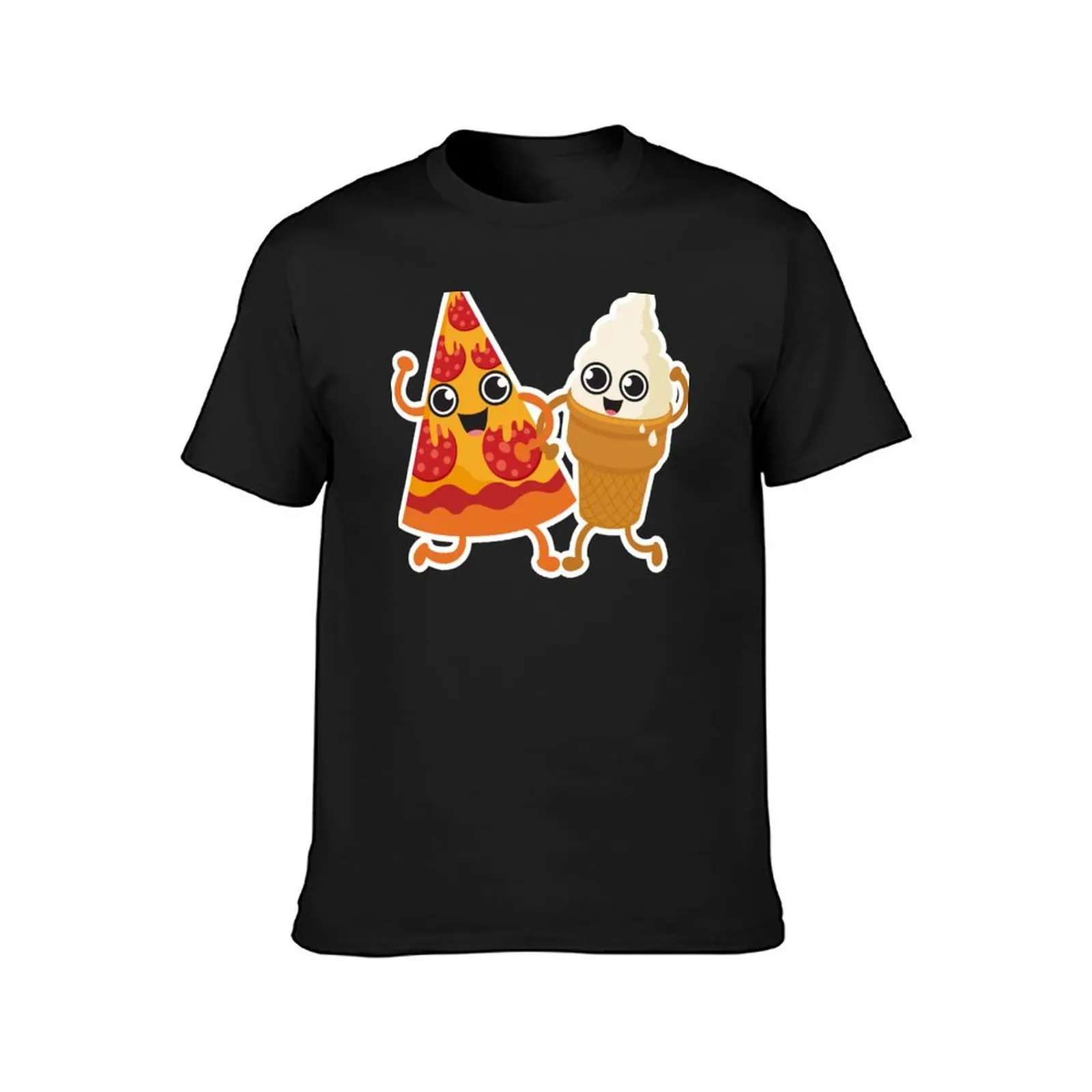 Pizza Ice-cream T-Shirt funnys new edition kawaii clothes blanks t shirts for men graphic