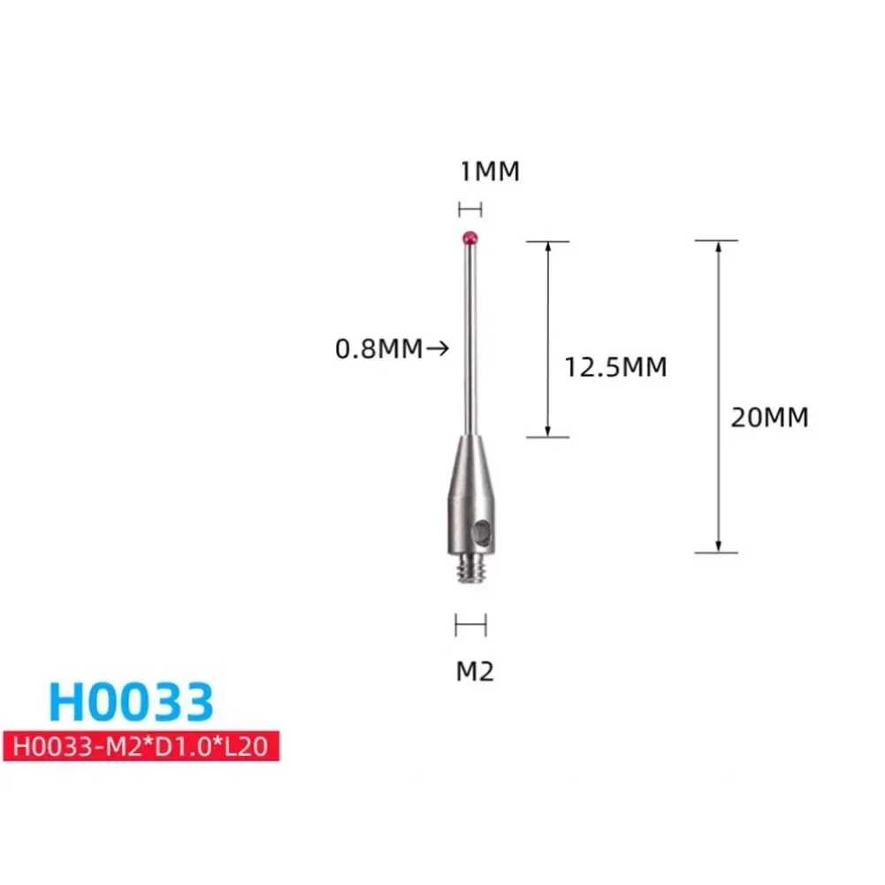 1PC M2 Thread CMM Touch Probe Stylus Ru By Ball Gauge Head For 3D Universal Tungsten Steel Dial Indicator Probe