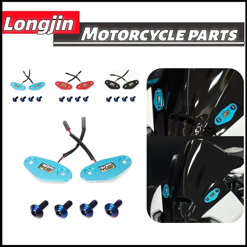 

For 675SR 675SRR 675SR-R 675 SRR Motorcycle Accessories Rearview Mirrors Seat Cover Decorative LED Light Mirror Base Light