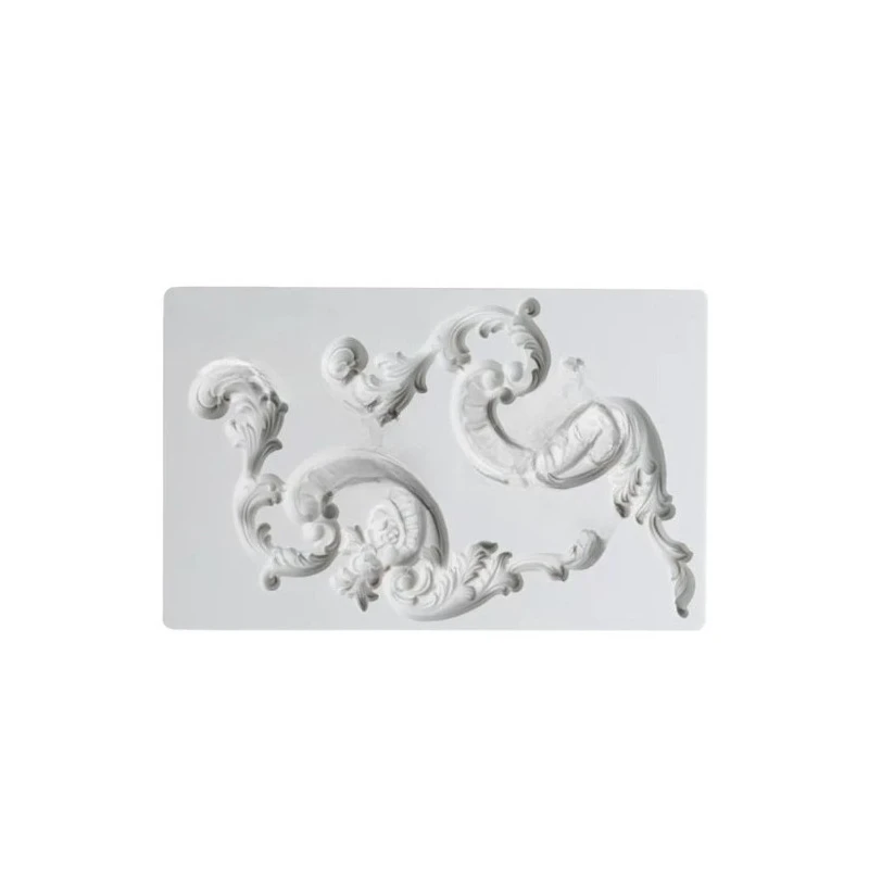 European Style Retro Pattern Silicone Mold for Cake Decoration Dry Pace Diy Chocolate Baking Fondant Molds,Lace Deor Molds