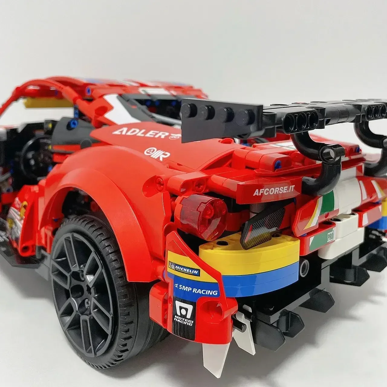 Technical Famous Red 488 City Racing Car Building Blocks MOC 42125 Bricks Super Sports Cars Model Boys Assembly Toys Kid Gifts