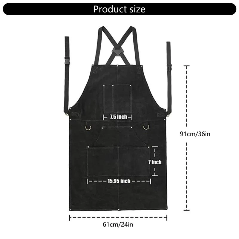 용접기 대장장이를위한 인체 공학적 용접 앞치마 편안한 안전 헤비 듀티 작업 M4YD