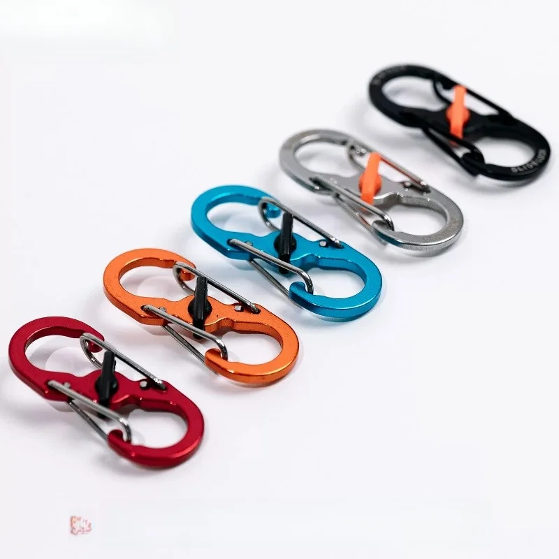 Anti-Theft Travel Lock Eight Character Buckle Zipper Lock for Luggage And Backpack Climbing Safety Buckle Keychain Accessory
