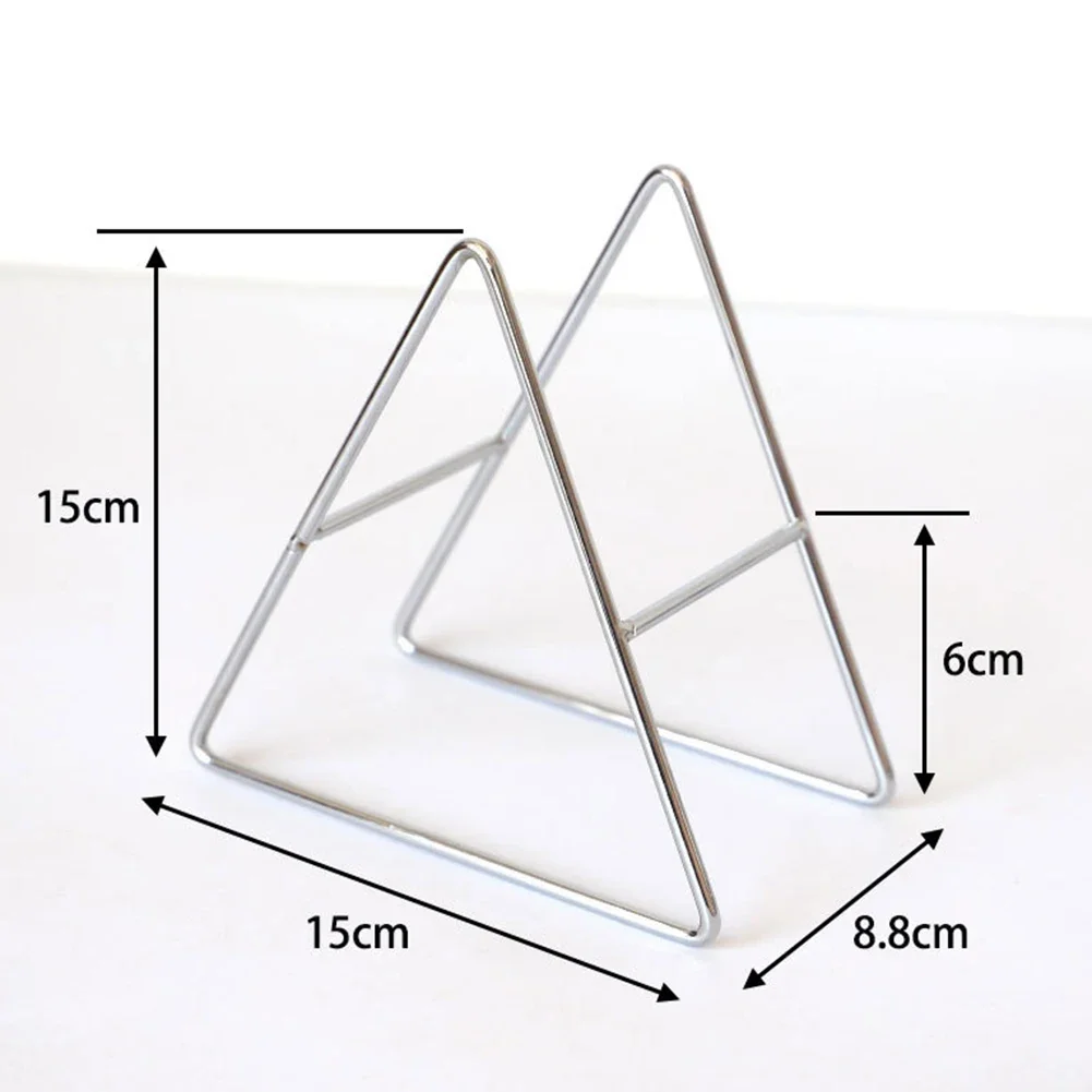 Brand New Coaster Holder Kitchen Holders Coaster Holder Gold Iron Space-saving Stand Rack Dish Triangle Coasters