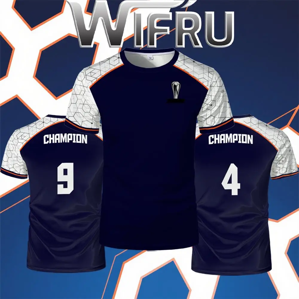 

Customizable Nickname Printed Soccer Jersey Breathable Sports Fitness Casual T-shirt Men's And Women Fashionable Tops Wholesale