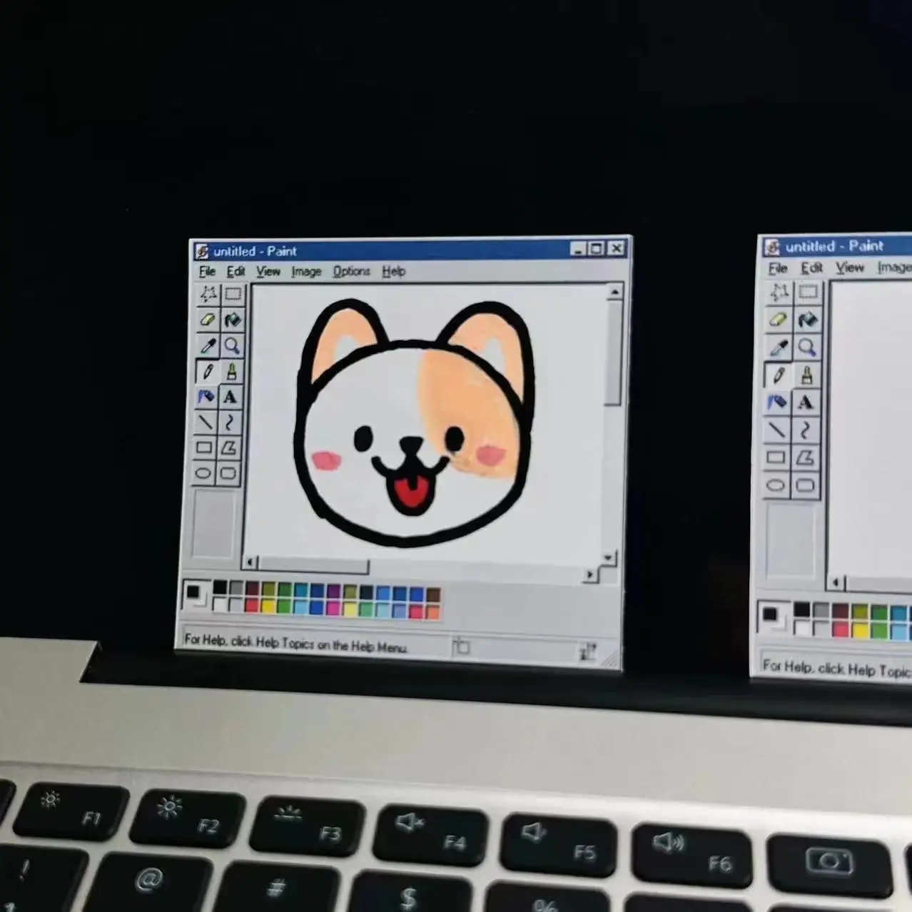 50-Page Retro Computer Drawing Tools Pattern Notepad Classic Design, Minimalist Color Scheme Back-to-School Season Notepad