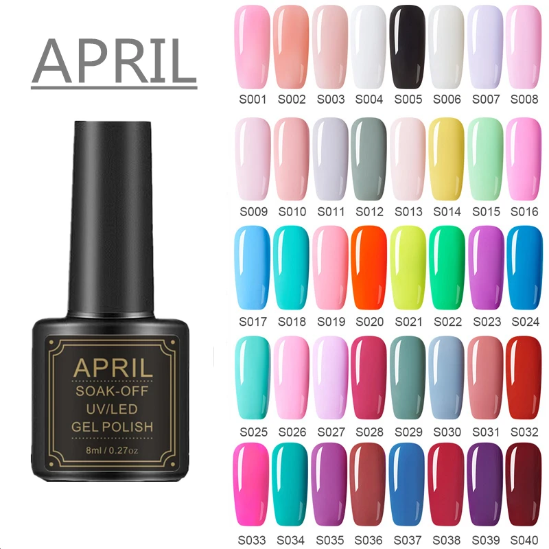 April Gel Polish Hybride Vernissen Nail Manicure Uv Led Gel Semi-Permanente Nagels Weken Van Gel Lak Basis Top Nagellak Nagellak