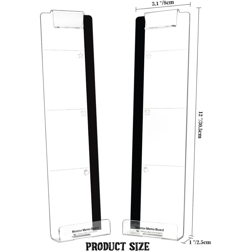 C9-Transparent Display Side Panel Transparent Computer Message Board Side Sticky Note Clip