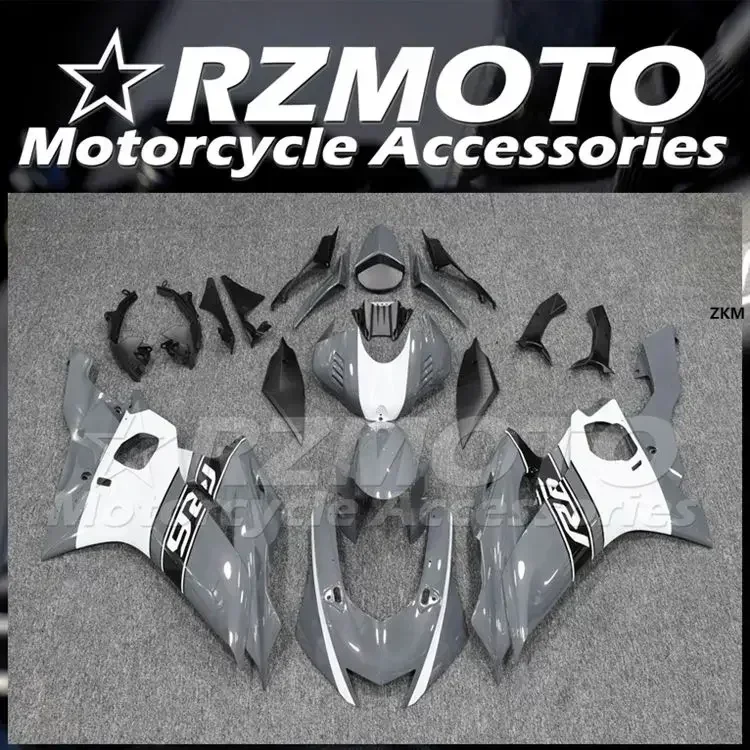 

4Gifts New ABS Fairings Kit Fit For YAMAHA YZF-R6 R6 2017 2018 2019 2020 2021 2022 17 18 19 20 21 22 Bodywork Set Gray White