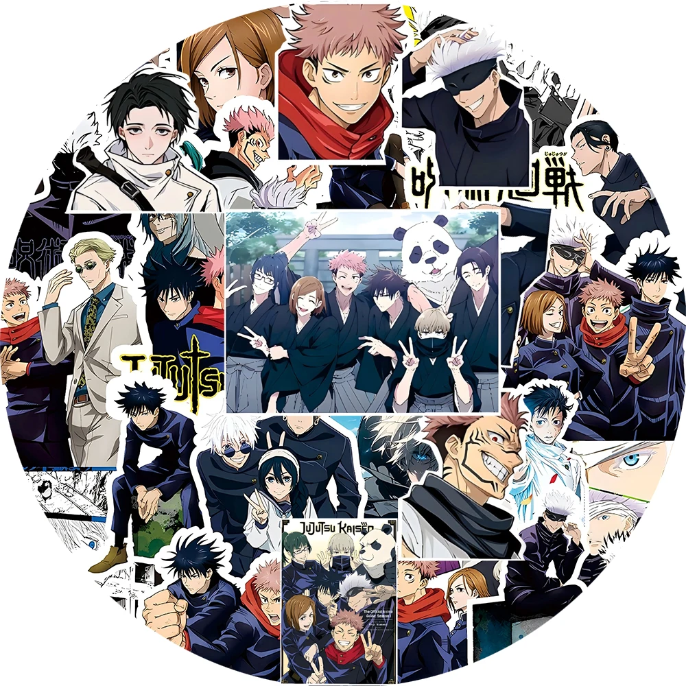 

10/30/80pcs Jujutsu Kaisen Anime Graffiti Stickers Itadori Yuji Satoru Gojo Cartoon Decals Motorcycle Phone Laptop Manga Sticker