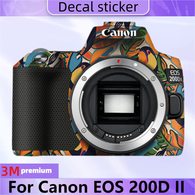 For Canon EOS 200D II Camera Sticker Protective Skin Decal Vinyl Wrap Film Anti-Scratch Protector Coat 200D2 200D II