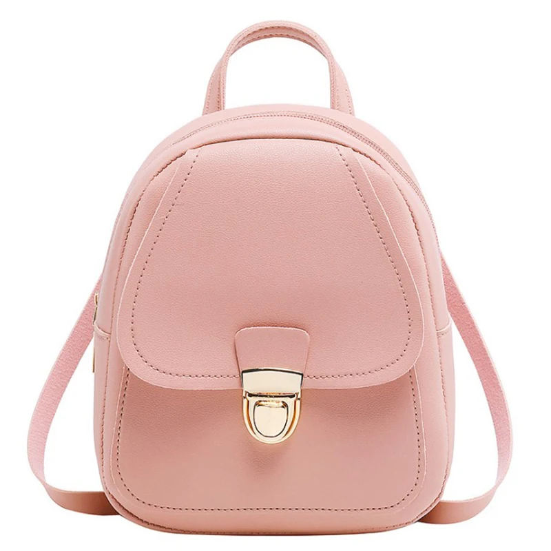 Fashion Backpack Multi-Function Small Backpack Women Pu Leather Shoulder Handbags Female Backpack School Bag Pack