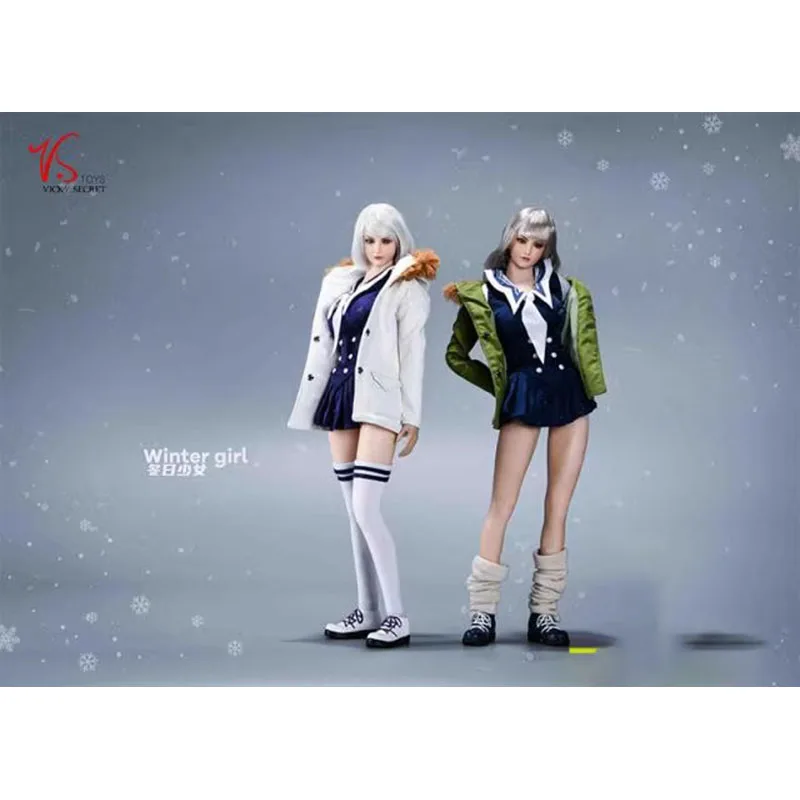 

In Stock Original VSTOYS 21XG69 1/6 Sexy Winter Girl Head Sculpt with JK Costume Clothes Set Model Fit 12'' Action Figure Body