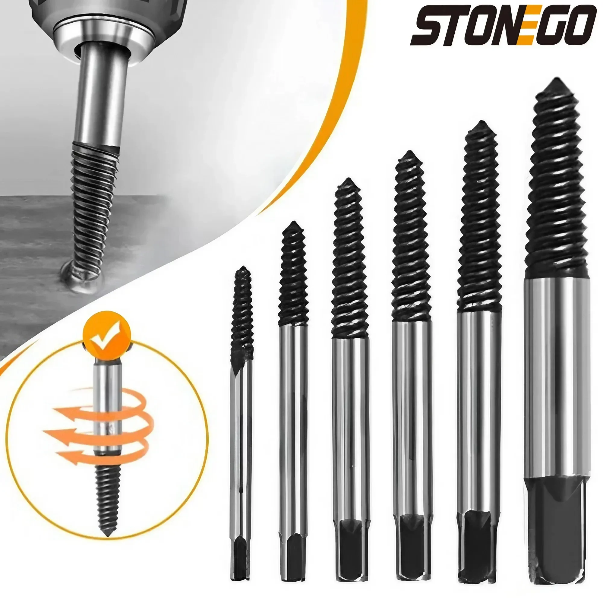 5/6Pcs Schraube Extractor Zentrum Bohrer Bits Guide Set Gebrochene Beschädigte Bolzen Langlebig Easy Out Remover Zentrum Bohrer Beschädigt schrauben Werkzeuge