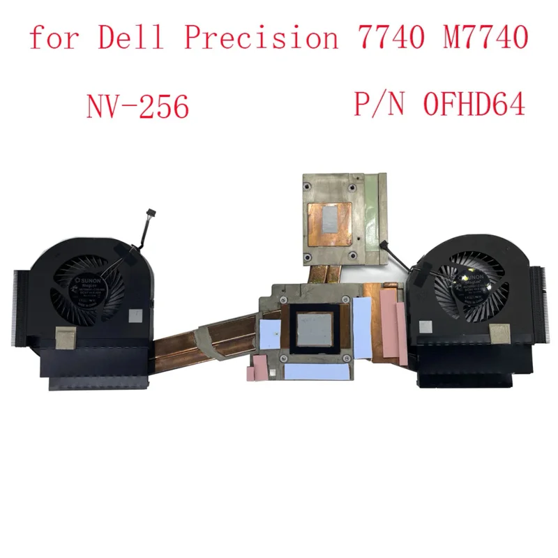 Replacement Fan for Dell Precision 7740 M7740 NV-256 Cooling Fans with Heatsink DP/N 0FHD64