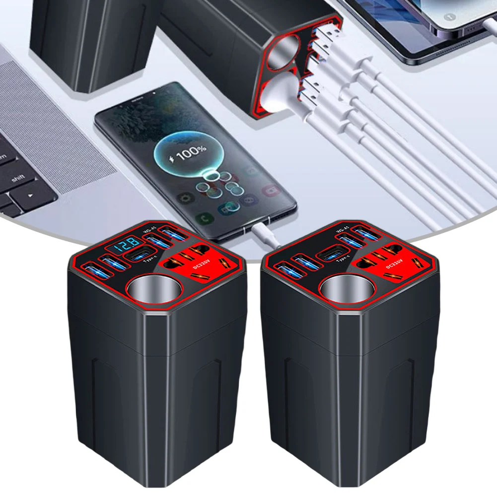 

Car Power Inverter 12V/24V To 220V Car Accessory Socket Converter Charger Car Power Automatic Multi-function 110V-220V