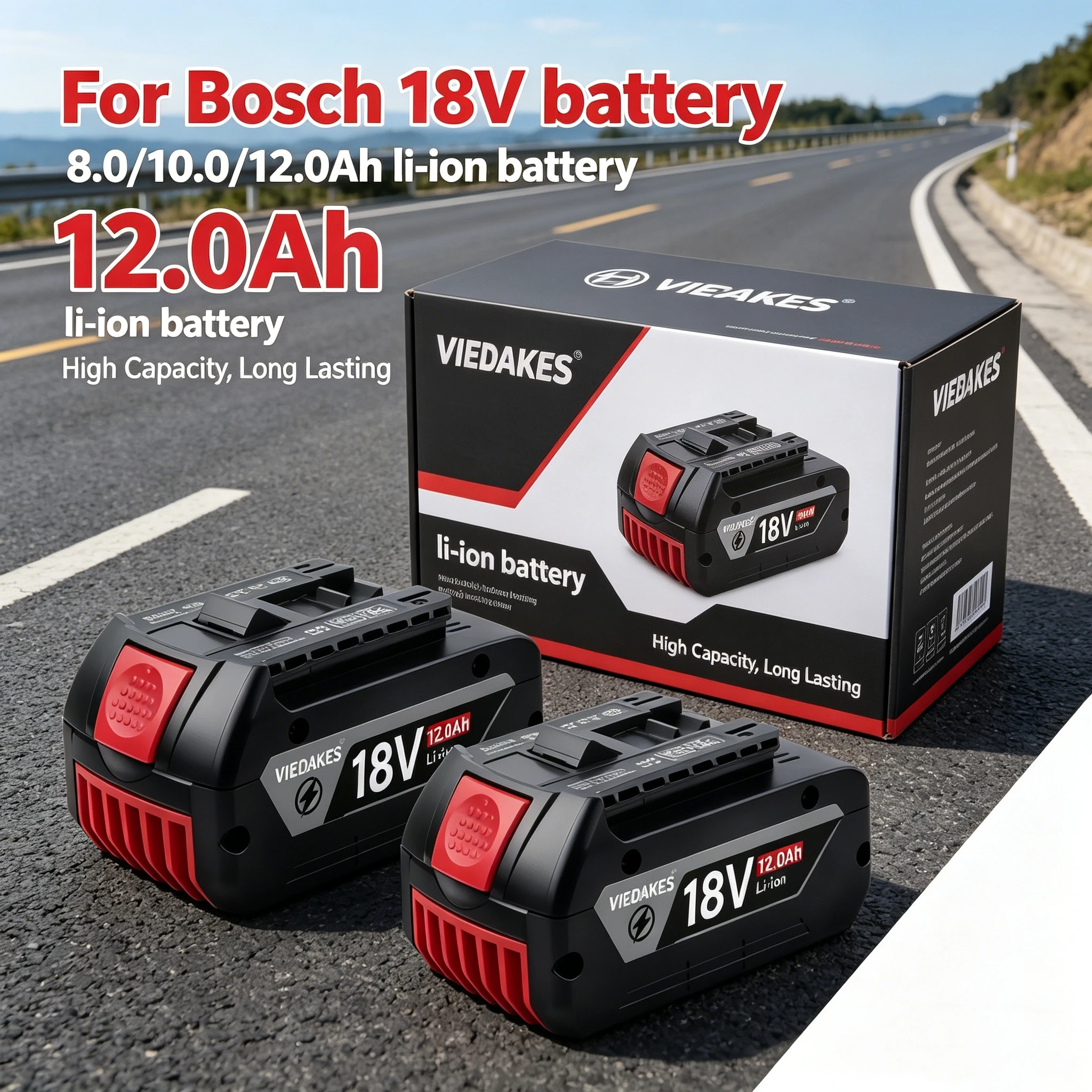 

100%Original18V 8.0/10.0/12.0Ah Rechargeable lithium ion Battery For Bosch 18V Battery,Portable Replacing BAT609 BAT618 BAT610G