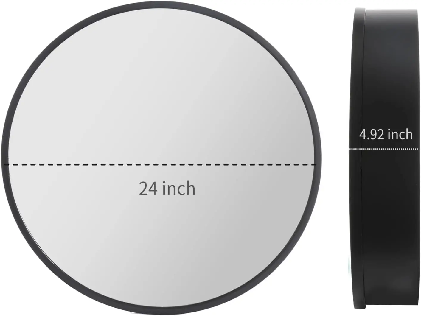 Movo Medicine Cabinet Round 24 Inch X 24 Inch Bathroom Mirror Circular Storage Cabinet Surface Mounted Adjustable Durability