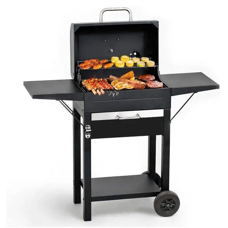 

Outdoor Large Barbecue Grill with Pulley Courtyard Barbecue Grill Home Party Villa Courtyard Charcoal Stove
