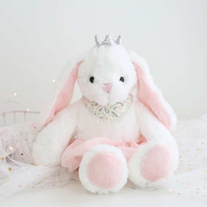 Bunny Zachte Pluche Ballet Pop 37Cm Lange Oren Gevulde Dieren Wit Konijn Speelgoed Voor Kids Baby Geschenken