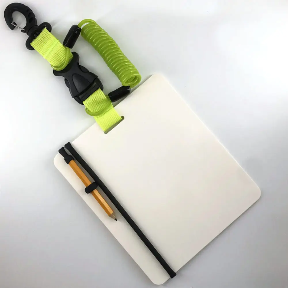Underwater Communication Tablet For Divemiao Scuba Diving Writing Slate With Quick Clip And Spring Lanyard Gear