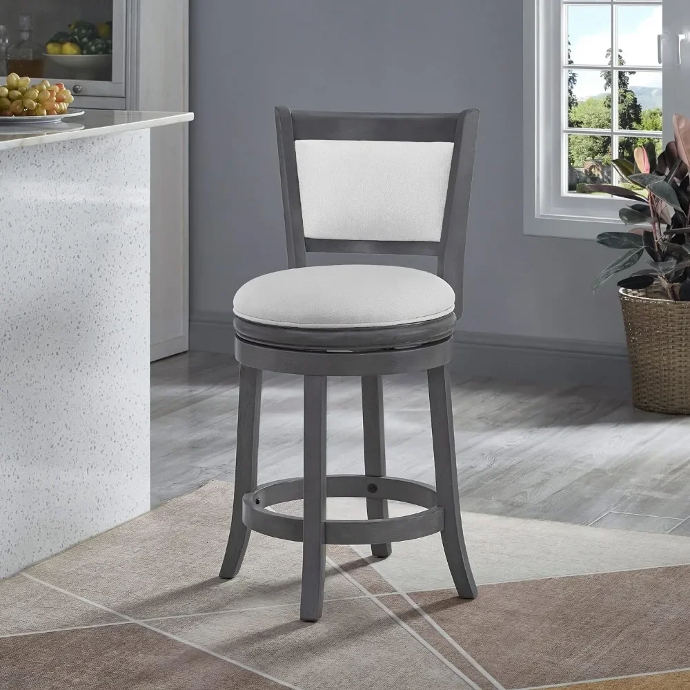 Upholstered Swivel Counter Stools Kitchen Bar Stools 24