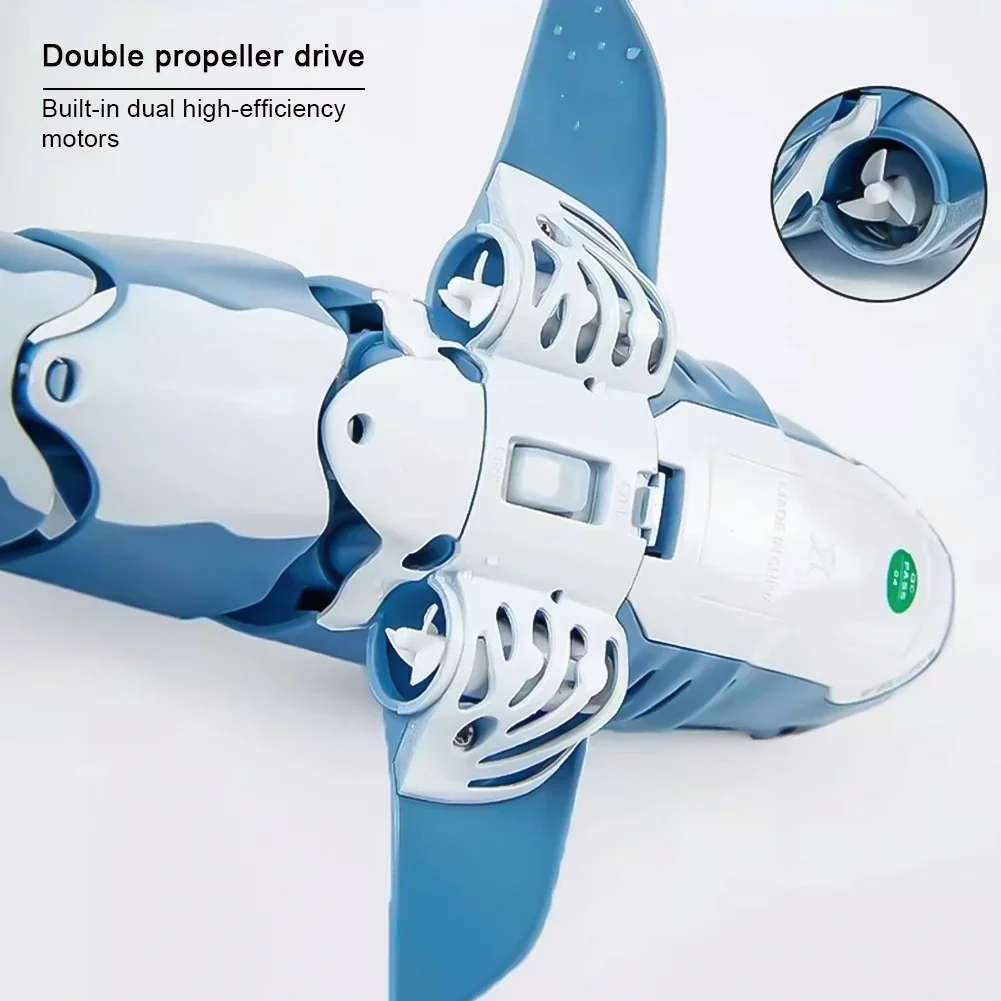 Smart Rc Shark Whale Spray Water Toy Remote Controlled Boat Ship Submarine Robots Fish Electric Toys for Kids Boys Baby Children