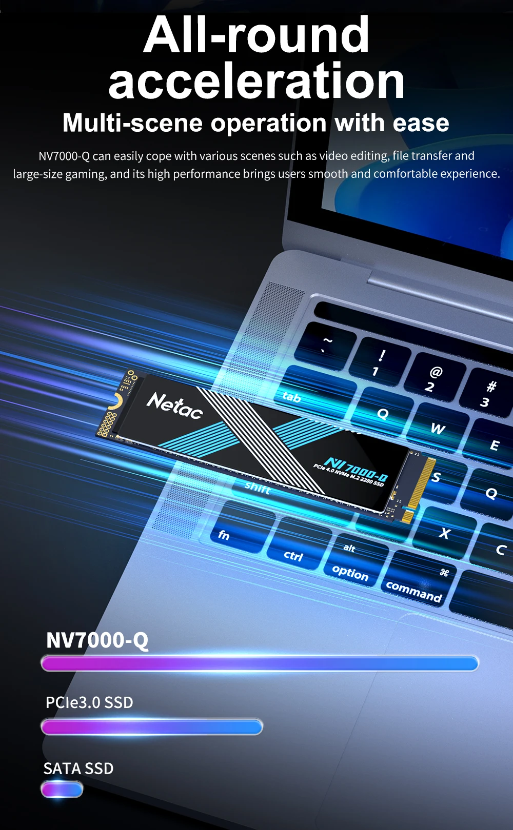Netac M.2 SSD 1 TB 2 TB SSD 4 TB Festplatte M2 SSD M.2 NVMe PCIe4.0X4 SSD Interne Festplatte für PS5 Laptop Desktop – Detail 4