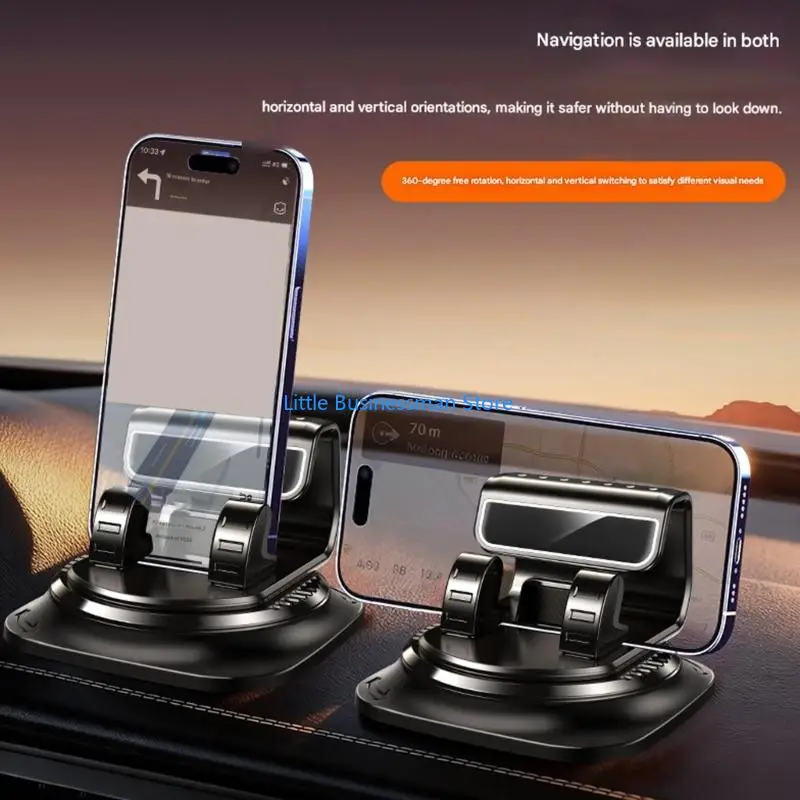 360 Grad drehbarer Halter für die meisten Mobiltelefone, Auto-Armaturenbrett-Halterung, Telefonständer M76A – Detail 9