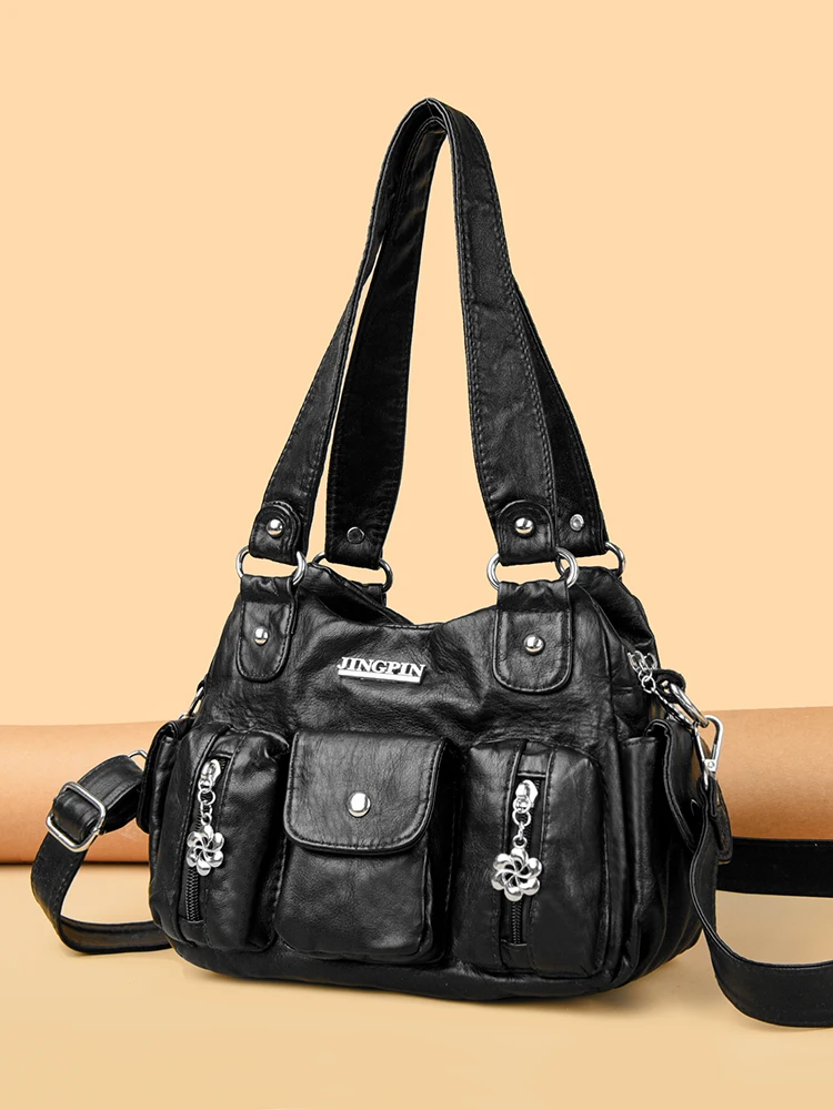 

Кожаная текстура, повседневная мягкая кожаная сумка через плечо для женщин среднего возраста, новинка 2025 Faion, сумка на одно плечо, женская сумка Ele