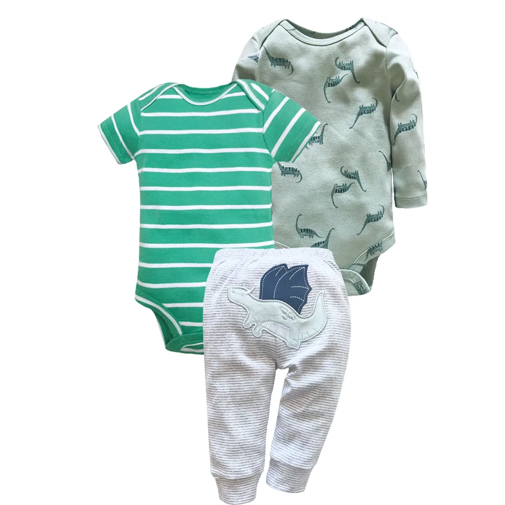 Neues modisches Baby-Kleidungsset für Jungen, 100 % Baumwolle, Baby-Kleidung für Mädchen, Cartoon-Druck, Baby-Body und Baby-Hose, Kleidung für Neugeborene – Detail 7