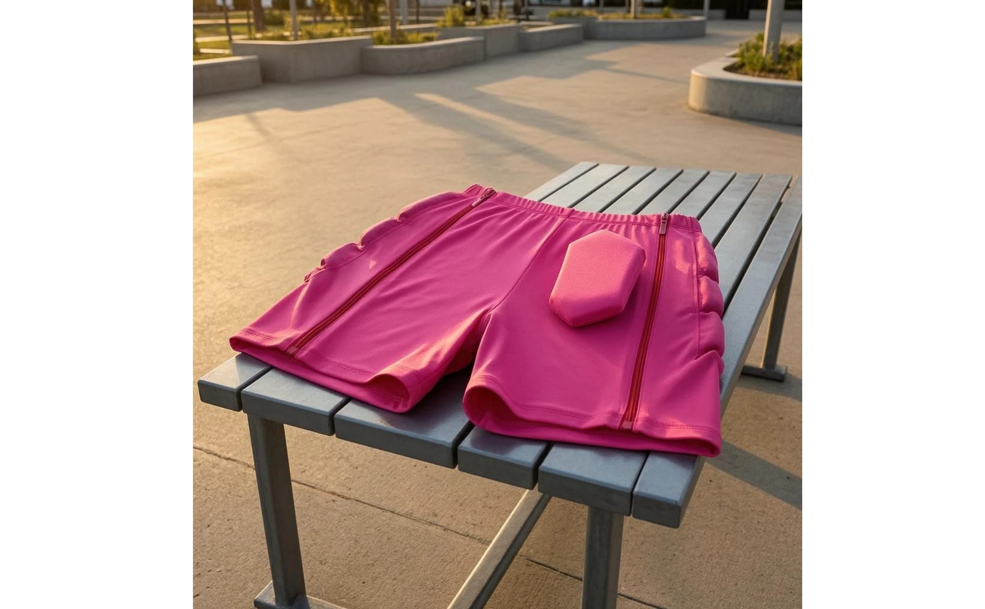 Ice Skating Shorts Elastic Waistband Padded Safety Shorts Sports Gear Pink Sportswear High-Rebound Padding Ice Skating Shorts Elastic Waistband Padded Safety Shorts Sports Gear Pink Sportswear High-Rebound Padding
