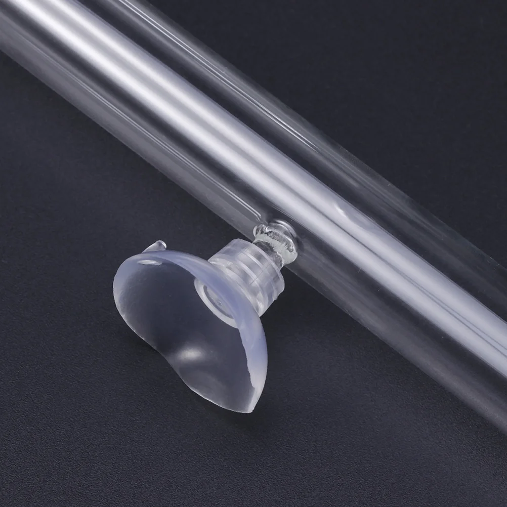 

1pc Glass Transparent Aquarium Feeding Tool Fish Feeding Supply For Shrimp Fish Tank Supplies Sucker Mount Wear Resistant