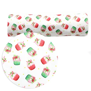 Weihnachten Lollipop Candy Cupcake Stoff, Baumwolle und Samt, Satin -Leinwandmaterial, Patchworkstoffe nähen, Quiling -Nadel, DIY -Stoff, 50x145 cm Hauptmassenlaminierverkäufe - №4