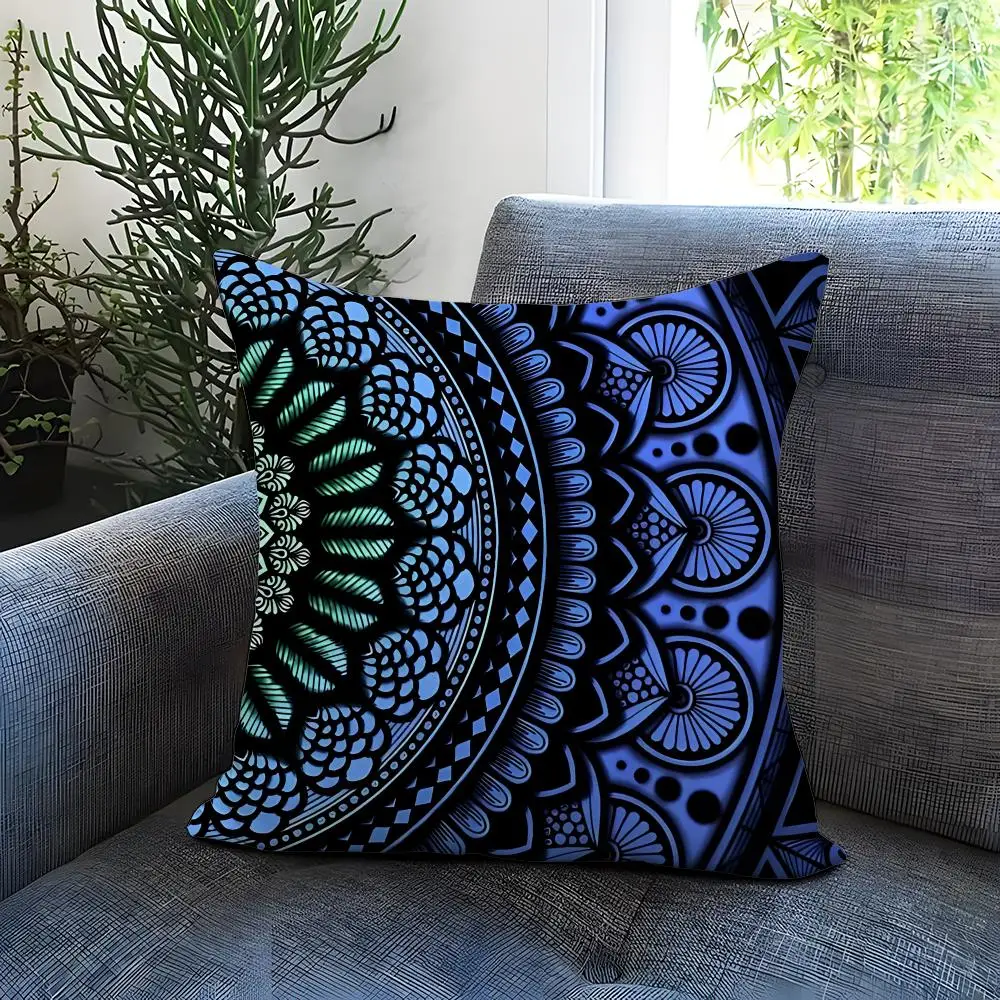 Ethnic Bohemian Pattern Cushion Cover Comfortable Reversible Pillow Cover Ideal for Car Sofa Bedroom & Beyond