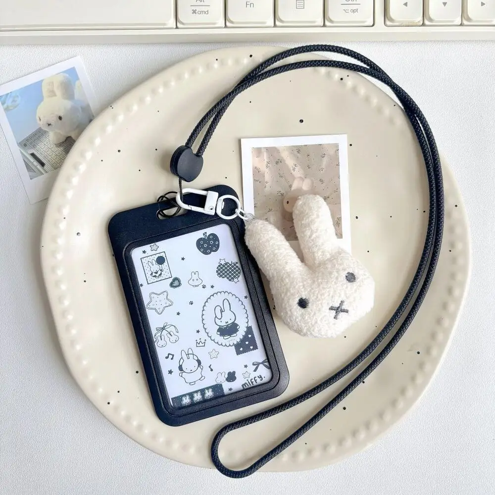New Miffy Tag Kawaii Multi Style Korean Cartoon Girl Work Card Storage Student Meal Card Access Control Bus Card Certificate Set