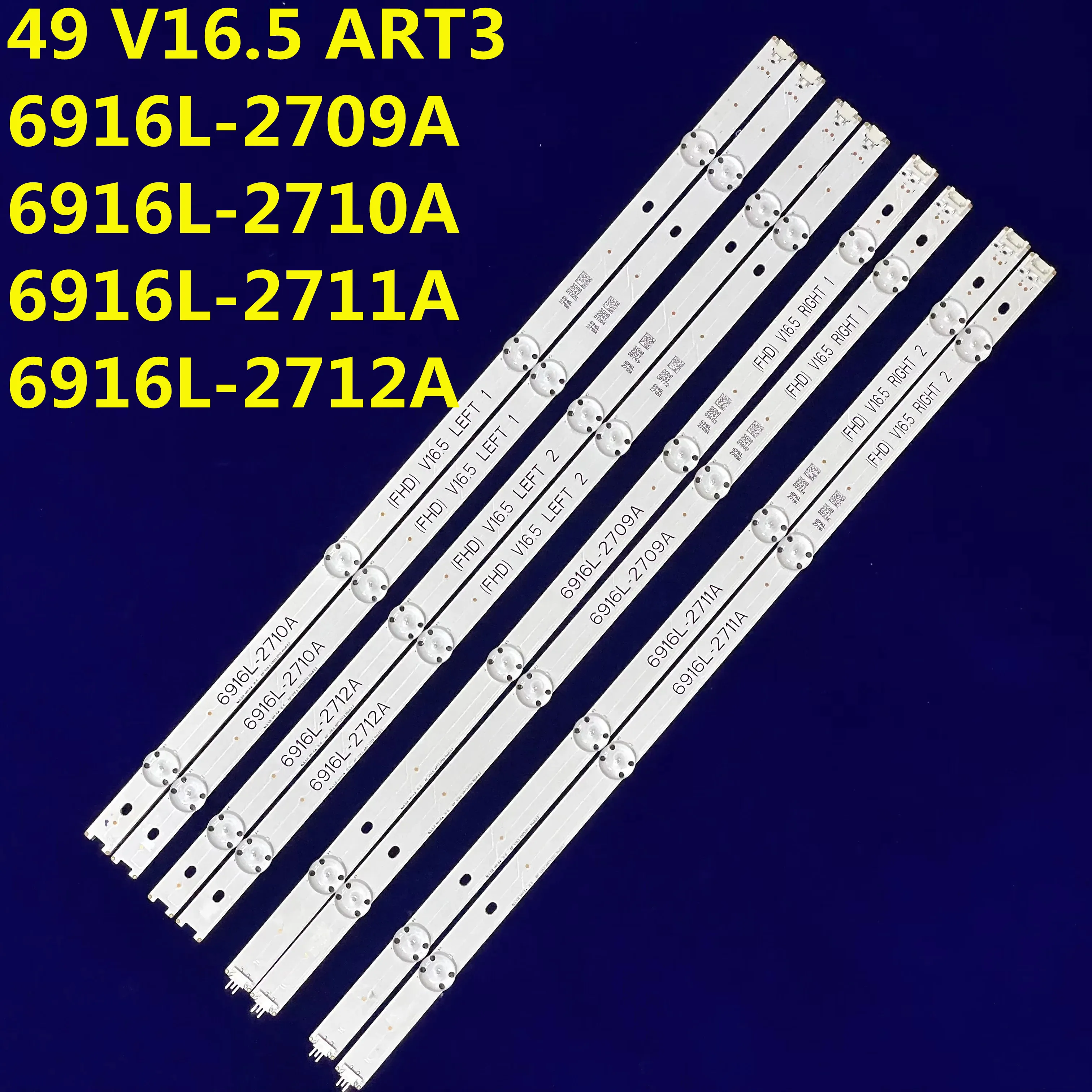 5set LED Strip For 6916L-2709A 2710A 2711A 2712A  49LH510Y 49LH513V 49LH520V 49LH570V 49LH590V 49LH511T 49LH590T 49LH595T