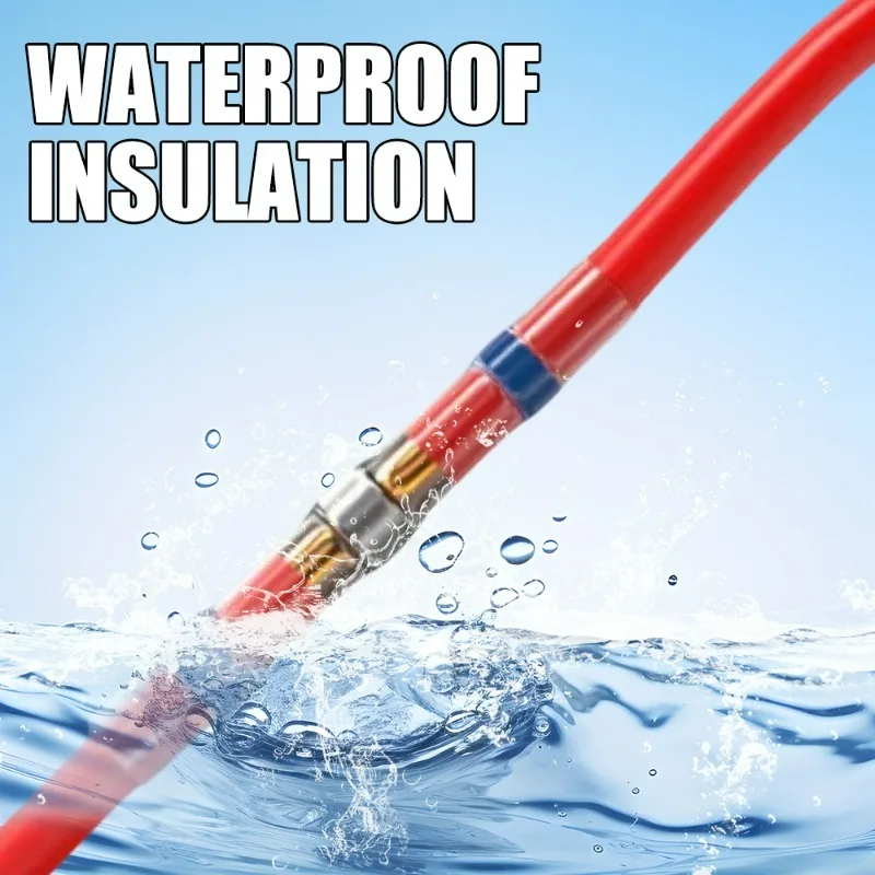 10-100PCS Waterproof Solder Seal Sleeve Splice Terminals Heat Shrink Electrical Wire Butt Connector AWG22-18 Wire Terminals view 5