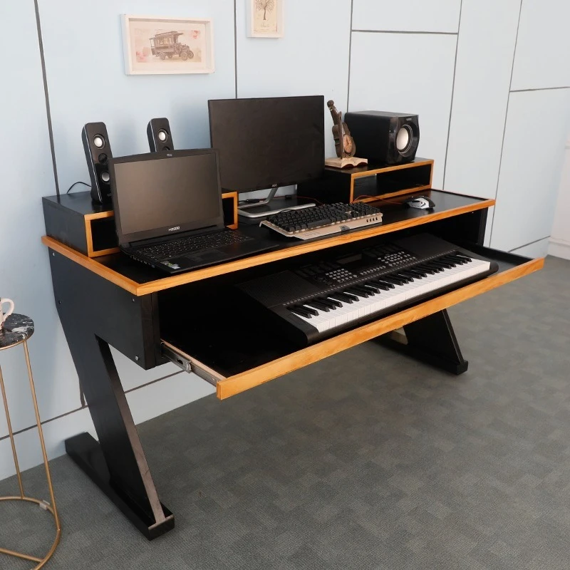 Solid wood arranging table workbench simple music production table