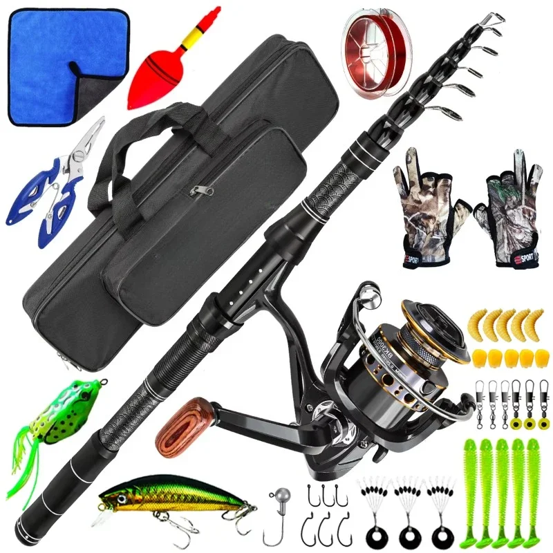 

Long-range sea fishing rod set, carbon material rod and reel bait gear set, complete tools