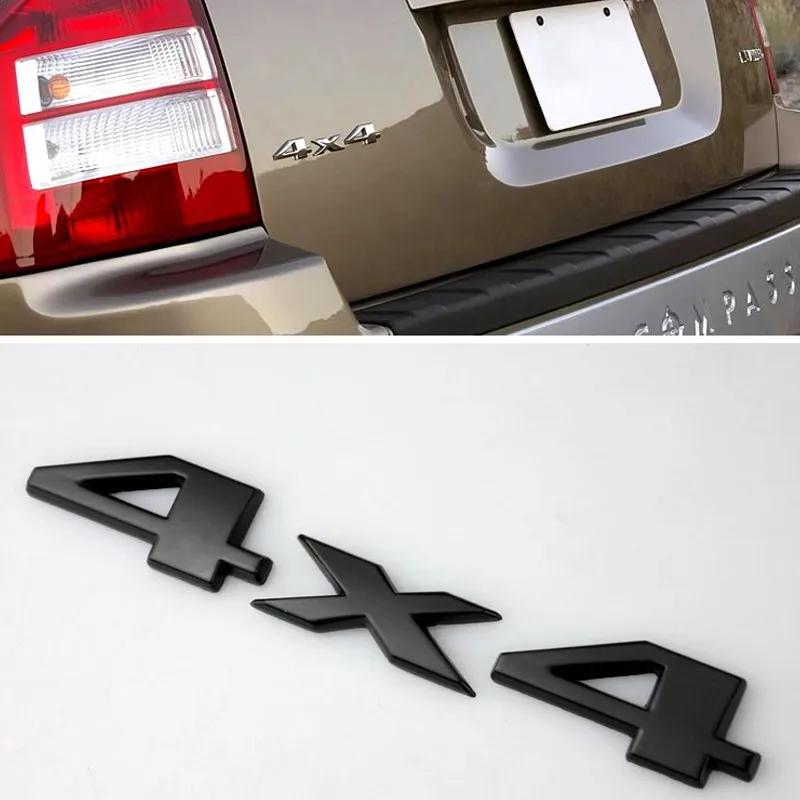 3D 4X4 Emblem Badge Car Sticker  Decal For Jeep /Grand /Cherokee Black Silver Car  Emblem Badge Sticker